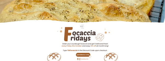 Focaccia Fridays: Get 10% off on your Sourdough Focaccia!